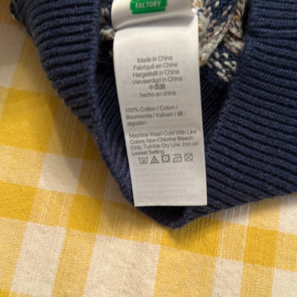 Crewcuts Navy Fair-isle Sweater size 6-7 - Picture 5 of 6